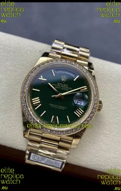 Rolex Day Date Presidential 18K Rose Gold Watch 40MM - Olive Green Dial 1:1 Mirror Quality