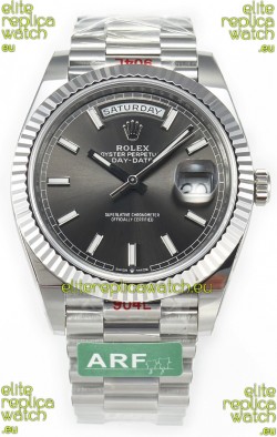 Rolex Day Date Presidential Stainless Steel Grey Dial Watch 40MM - 1:1 Mirror Quality
