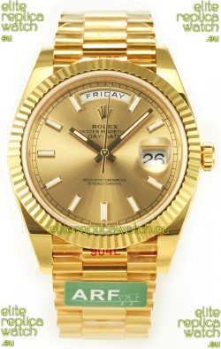 Rolex Day Date Presidential 18K Yellow Gold Watch 40MM - Gold Stick Dial 1:1 Mirror Quality