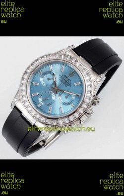 Rolex Daytona Super Clone ICE Blue Dial Stainless Steel 1:1 Mirror Cal.4131 Movement Replica Watch