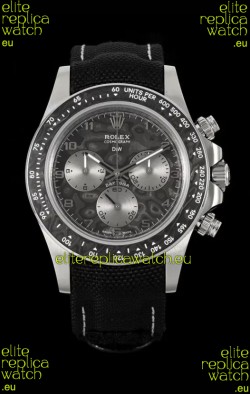 Rolex Daytona Super Clone DiW Exceptional-1 Stainless Steel Watch in Black Carbon Dial 1:1 Mirror Replica Watch