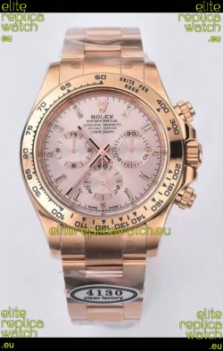 Rolex Cosmograph Daytona M116515ln-0061 Rose Gold Sundust Dial Original Cal.4130 Movement - 904L Steel Watch