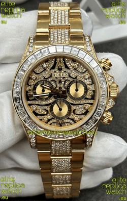 Rolex Cosmograph Daytona "Eye of the Tiger" Edition in 904L Yellow Gold 1:1 Mirror Replica Watch