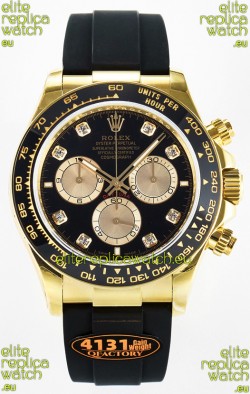 Rolex Cosmograph Daytona M126518 Yellow Gold Black Diamonds Dial Original Cal.4131 Movement