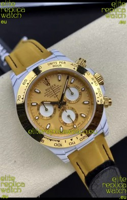 Rolex Cosmograph Daytona DiW GOLDEN ESSENCE Edition White Carbon Fiber Watch - Cal.4130 Movement 