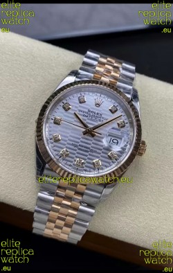 Rolex Datejust Cal.3235 Movement 1:1 Mirror Replica 904L Steel 36MM - Grey Fluted Motif Dial