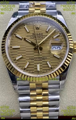 Rolex Datejust Cal.3235 Movement 1:1 Mirror Replica 904L Steel 36MM - Gold Fluted Motif Dial