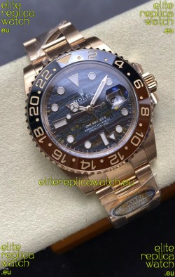 Rolex GMT Masters II Super Clone 126715CHNR Rose Gold Tiger Iron Dial Swiss Replica Watch