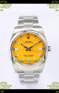 Rolex Oyster Perpetual REF#126000 36MM Swiss Movement Swiss Replica Yellow Dial 904L Steel 1:1 Mirror Replica Watch