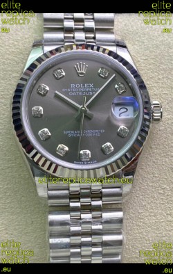 Rolex Datejust 31MM ETA-2671 Movement Swiss Replica in 904L Steel in Grey Dial