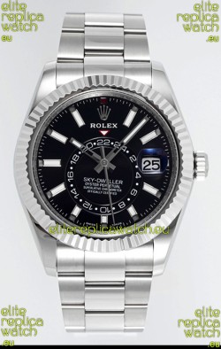 Rolex Sky-Dweller REF #m336934 Black Dial Watch in 904L Steel Case - Super Clone Watch