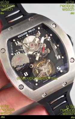 Richard Mille RM001 Genuine Tourbillon Swiss Replica Watch in Titanium Casing