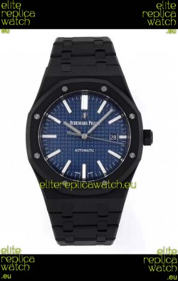Audemars Piguet Royal Oak PVD Coated Swiss Replica Watch 3120 Swiss Movement - Blue Dial 