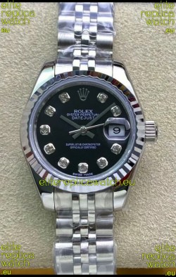 Rolex Datejust 279174 28MM Swiss Replica in 904L Steel in Black Dial - 1:1 Mirror Replica