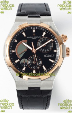 Vacheron Constantin Power Reserve Black Dial Two Tone Black Dial Swiss Replica Watch