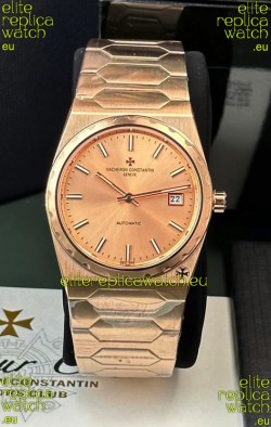 Vacheron Constantin Historiques 222 Super Clone 37MM Rose Gold Watch in Pink Dial 