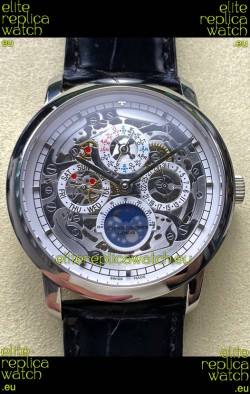 Vacheron Constantin Patrimony Traditionelle Skeleton Perpetual Calendar Swiss Replica Watch 