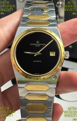 Vacheron Constantin Historiques 222 Super Clone 37MM Two Tone Casing Watch in Black Dial 