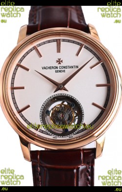 Vacheron Constantin Traditionelle Swiss Tourbillon Rose Gold 1:1 Mirror Replica Watch 