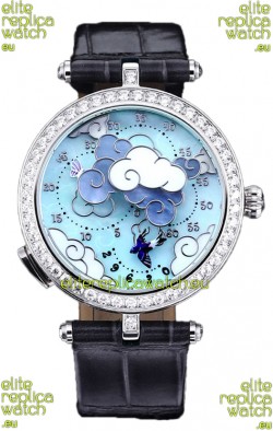Van Cleef & Arpels Donde Des Papillons Stainless Steel Casing Swiss Movement Replica Watch 