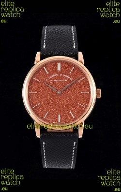 A.Lange & Sohne Saxonia Thin Swiss Replica Watch Rose Gold Case Starry Dial