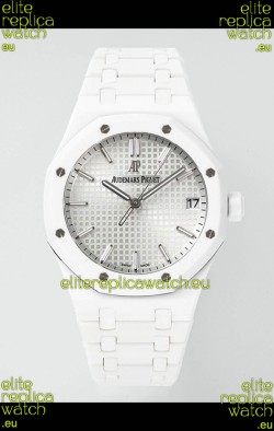 Audemars Piguet Royal Oak 15500 White Ceramic Super Clone White Dial Watch 