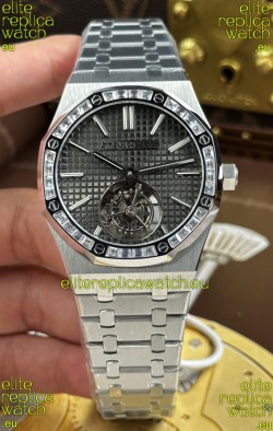 Audemars Piguet Super Clone Royal Oak Flying Tourbillon 41mm Grey Dial Watch 