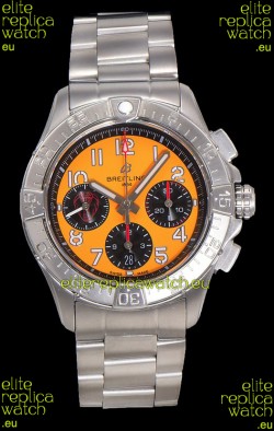 Breitling Super Clone Super Avenger B01 Chronograph Yellow Dial Watch 
