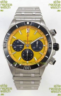 Breitling Chronomat Super Clone B01 42 Edition Swiss 904L Steel Watch Yellow Dial 