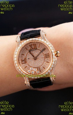 Chopard Happy Diamonds Mossanites Edition Super Clone Quartz Watch