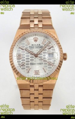 Rolex Land-Dweller 127335 Steel Honeycomb Rose Gold 40MM Swiss Replica Watch 