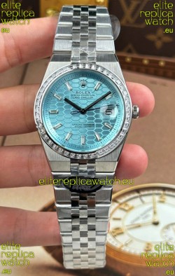 Rolex Land-Dweller 127336 Ice Blue Honeycomb 40MM Swiss Replica Watch 