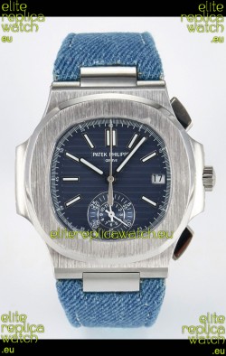 Patek Philippe Nautilus 5980/60G-001 Blue Dial Fabric Strap