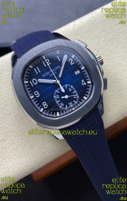 Patek Philippe Aquanaut Super Clone 5968 Chronograph Steel Casing Blue Dial Watch 