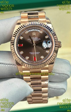 Rolex Day Date Presidential 18K Rose Gold Watch 40MM - Brown Dial 1:1 Mirror Quality