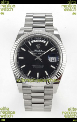 Rolex Day Date Super Clone Black Dial 40MM 210 Grams Swiss Replica watch 