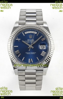 Rolex Day Date Super Clone Blue Roman Dial 40MM 220 Grams Swiss Replica watch 
