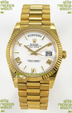 Rolex Day Date Super Clone White Dial 40MM 220 Grams Swiss Replica watch 