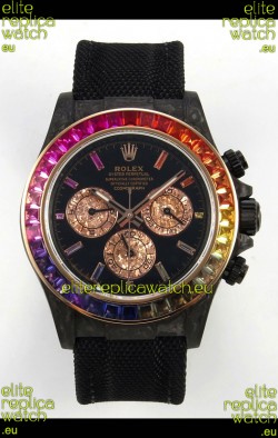 Rolex Daytona DiW Carbon Edition Watch - Forged Cabon Casing 1:1 Mirror Replica