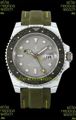 Rolex GMT Masters DiW White Carbon Casing Swiss Replica Watch Verdant Gray Dial 