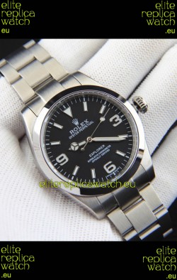Rolex Explorer I Japanese Movement Replica Watch in Stainless Steel Black Dial 39MM