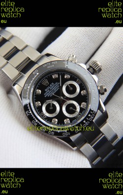 Rolex Daytona Japanese Movement Replica Watch in Black Dial - Ceramic Bezel 