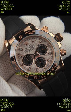 Rolex Daytona Japanese Movement Gold Casing Replica Watch in Meteorite Pattern Dial 