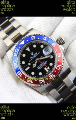 Rolex GMT Masters II Japanese Movement Replica Watch Steel Case Black Dial