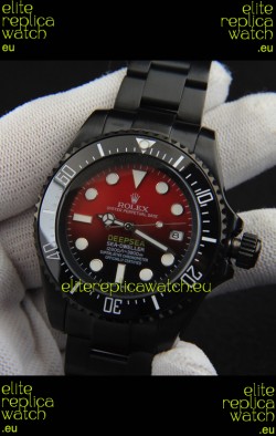 Rolex Sea Dweller Japanese Movement Replica Watch Red Dial 44MM