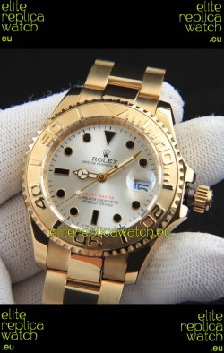 Rolex Yachtmaster Japanese Movement Watch in Gold Casing - Steel dial 37MM