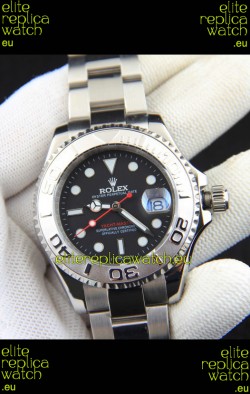 Rolex Yachtmaster Stainless Steel Japanese Replica Watch - 40MM - Black Dial 