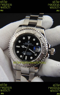 Rolex Yachtmaster Stainless Steel Japanese Replica Watch - 40MM - Black Dial 