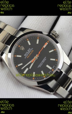 Rolex Milgauss Japanese Movement Replica Watch in Black Dial 
