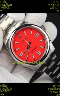 Rolex Oyster Perpetual Japanese Movement Replica Watch 41MM - Red Dial